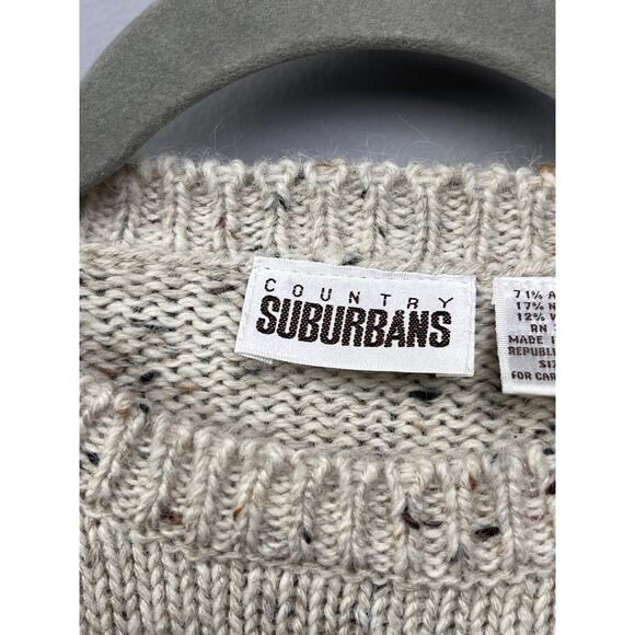 Country Suburbans Sweater Womens Medium Vintage 80s Pullover Acrylic Wool Knit - Picture 4 of 7